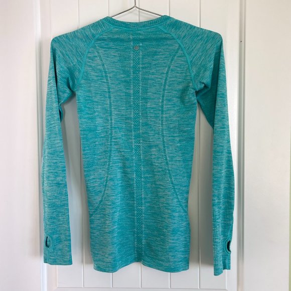 Lululemon Swiftly Tech Long-Sleeve T-Shirt Heathered Teal - Picture 2 of 8